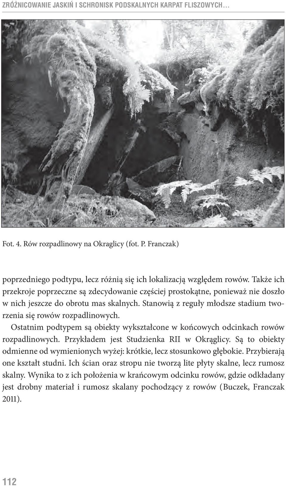 Ostatnim podtypem są obiekty wykształcone w końcowych odcinkach rowów rozpadlinowych. Przykładem jest Studzienka RII w Okrąglicy.