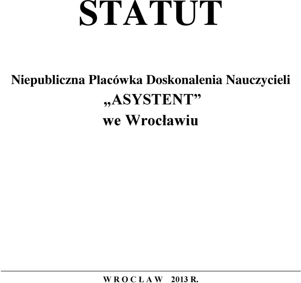 Nauczycieli ASYSTENT we