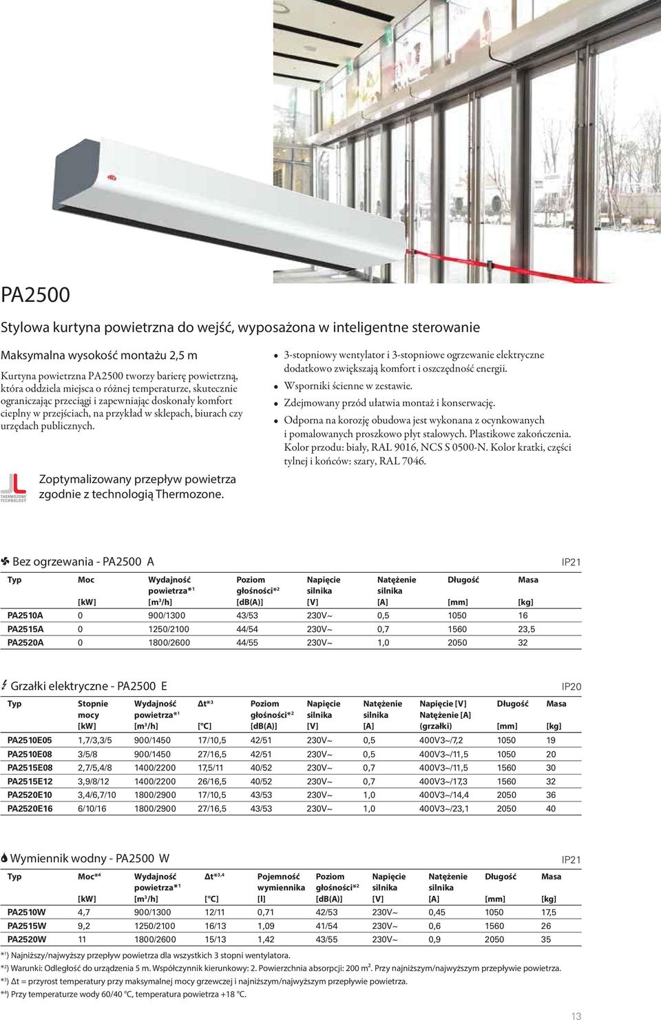 Zoptymalizowany przepływ powietrza zgodnie z technologią Thermozone. 3-stopniowy wentylator i 3-stopniowe ogrzewanie elektryczne dodatkowo zwiększają komfort i oszczędność energii.