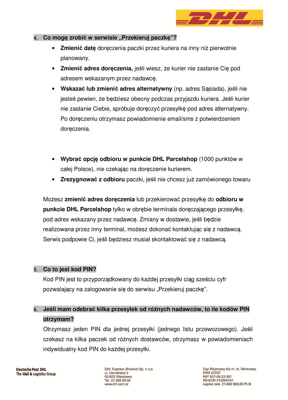 FAQ najczęściej zadawane pytania - PDF Darmowe pobieranie