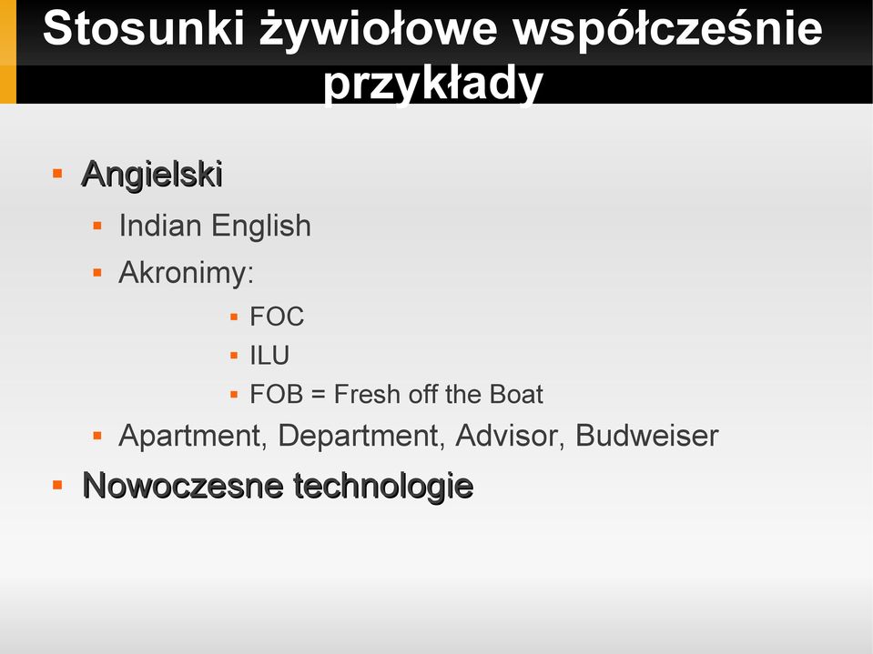 FOB = Fresh off the Boat Apartment,