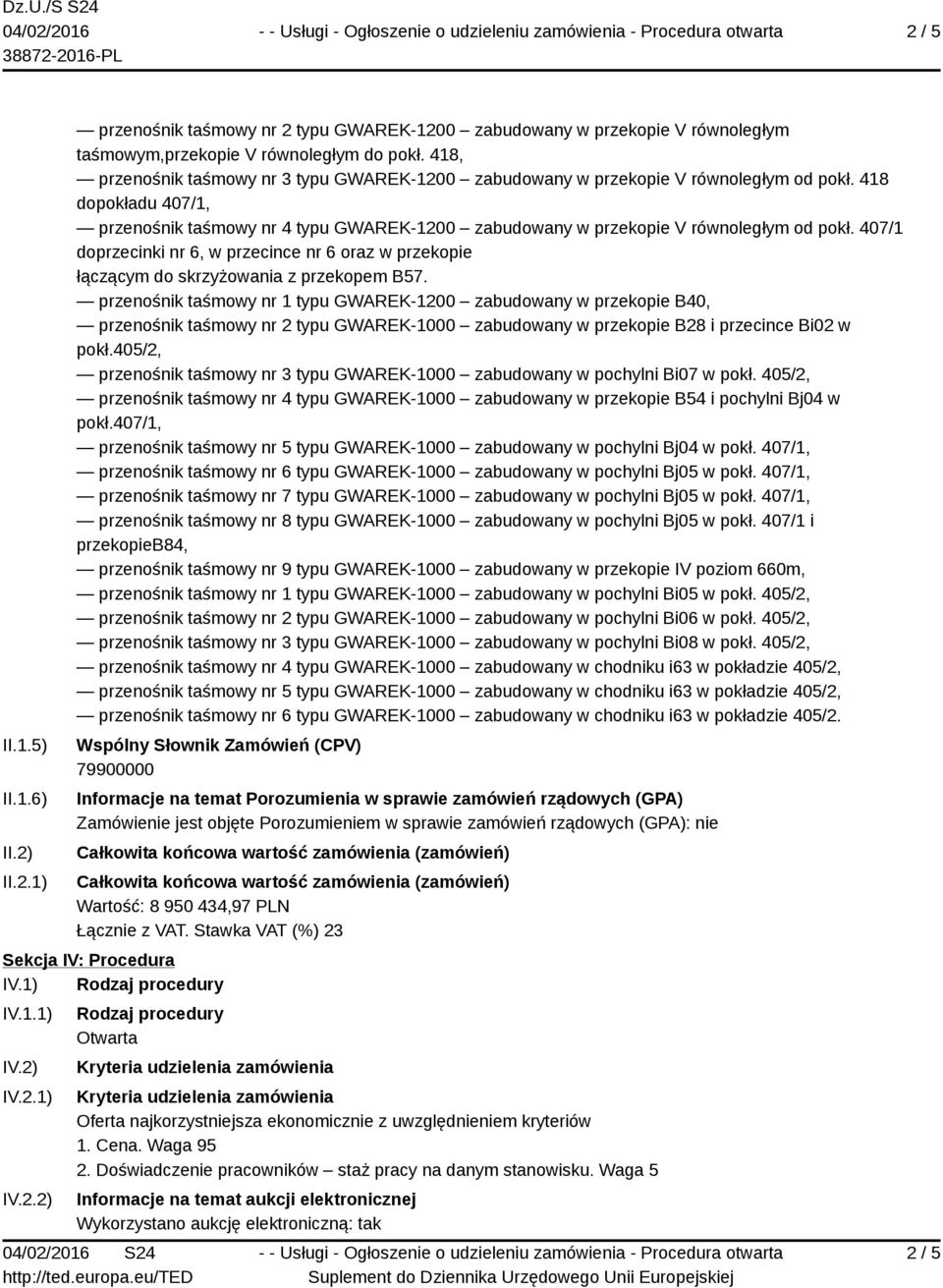 407/1 doprzecinki nr 6, w przecince nr 6 oraz w przekopie łączącym do skrzyżowania z przekopem B57.