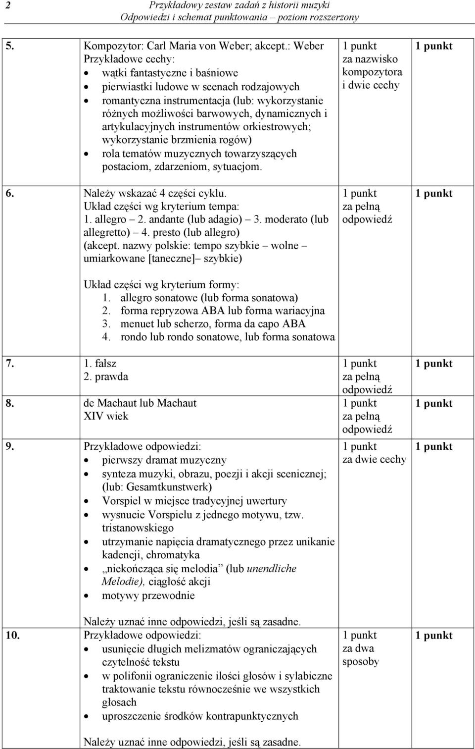artykulacyjnych instrumentów orkiestrowych; wykorzystanie brzmienia rogów) rola tematów muzycznych towarzyszących postaciom, zdarzeniom, sytuacjom. 6. Należy wskazać 4 części cyklu.