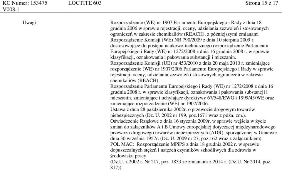dostosowujące do postępu naukowo-technicznego rozporządzenie Parlamentu Europejskiego i Rady (WE) nr 1272/2008 z dnia 16 grudnia 2008 r.