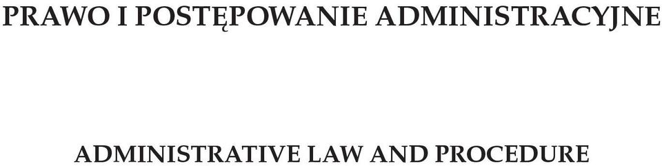 ADMINISTRACYJNE