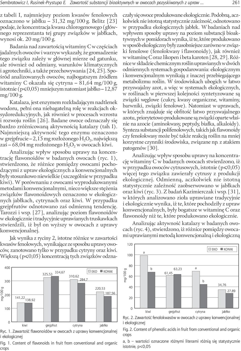 Bdni nd zwrtością witminy C w częścich jdlnych owoców i wrzyw wykzły, że gromdzenie tego związku zleży w głównej mierze od gtunku, le również od odminy, wrunków klimtycznych i grotechniki, tkże