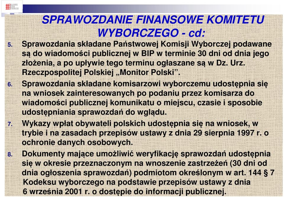 Rzeczpospolitej Polskiej Monitor Polski. 6.