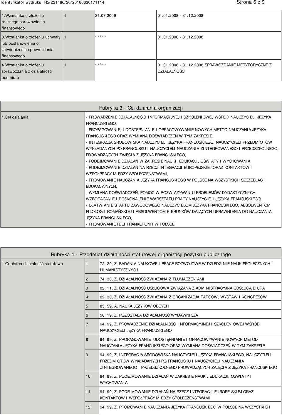 Cel działania - PROWADZENIE DZIAŁALNOŚCI INFORMACYJNEJ I SZKOLENIOWEJ WŚRÓD NAUCZYCIELI JĘZYKA FRANCUSKIEGO, - PROPAGOWANIE, UDOSTĘPNIANIE I OPRACOWYWANIE NOWYCH METOD NAUCZANIA JĘZYKA FRANCUSKIEGO