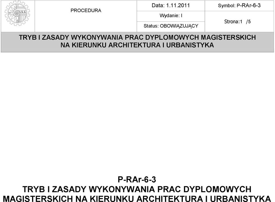 ZASADY WYKONYWANIA