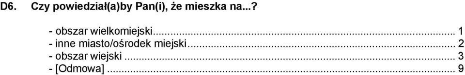 ..1 - inne miasto/ośrodek miejski.