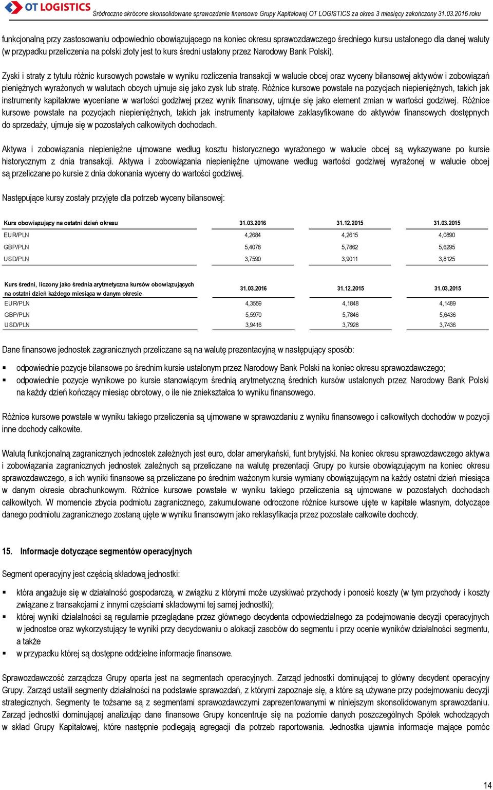 Zyski i straty z tytułu różnic kursowych powstałe w wyniku rozliczenia transakcji w walucie obcej oraz wyceny bilansowej aktywów i zobowiązań pieniężnych wyrażonych w walutach obcych ujmuje się jako