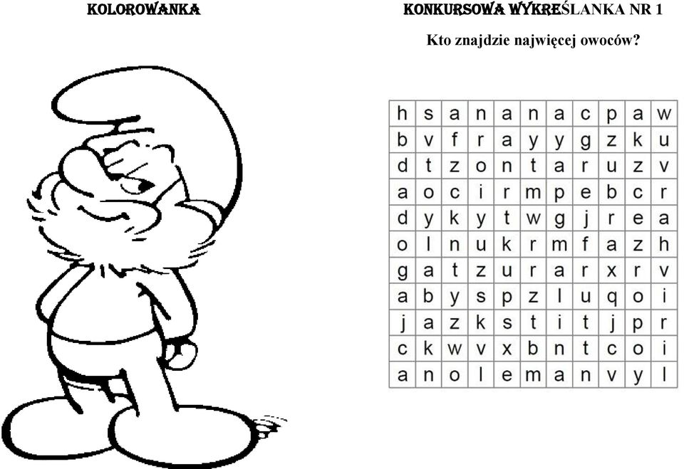WYKREŚLANKA NR 1