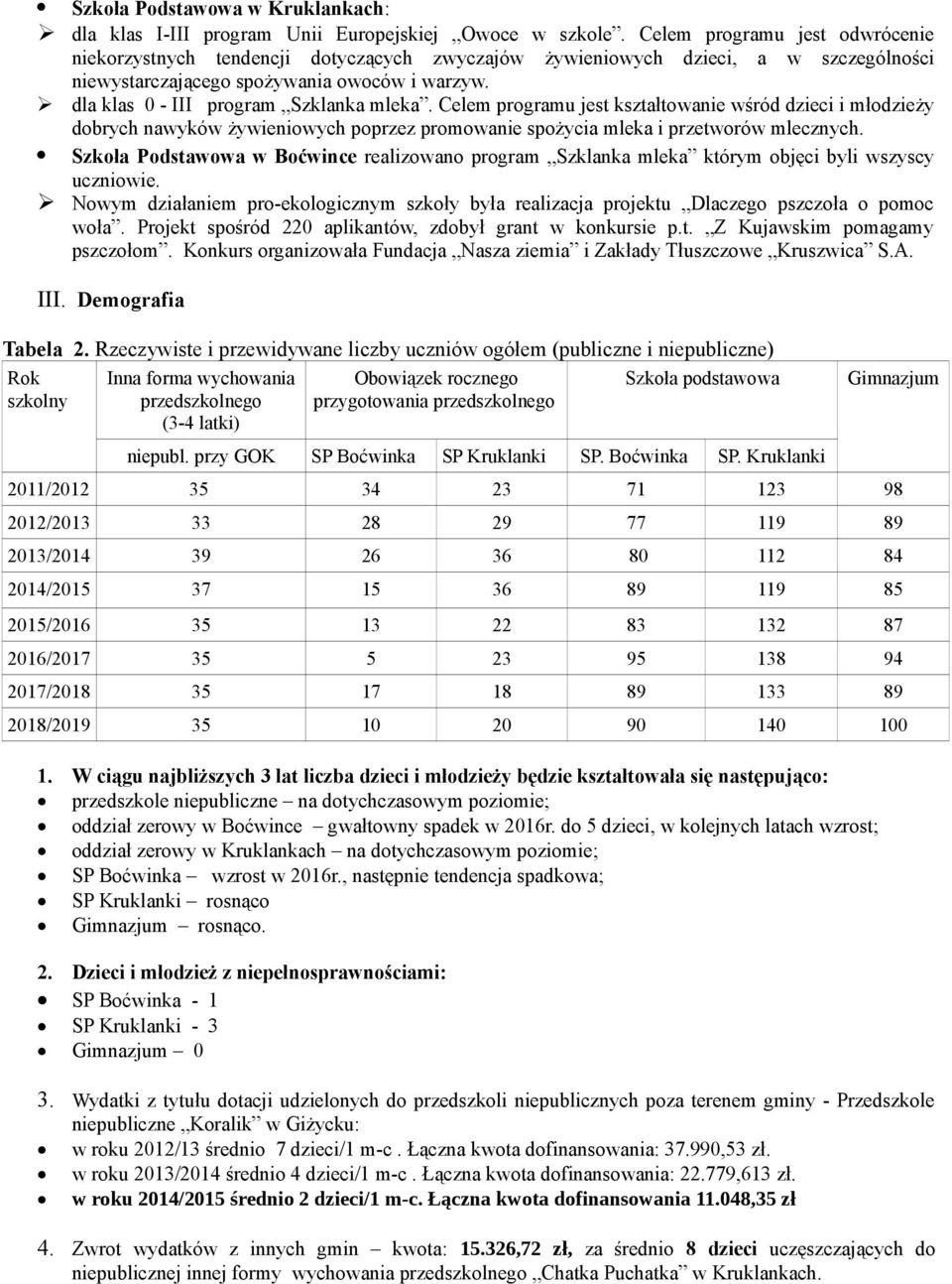 Celem programu jest kształtowanie wśród dzieci i młodzieży dobrych nawyków żywieniowych poprzez promowanie spożycia mleka i przetworów mlecznych.