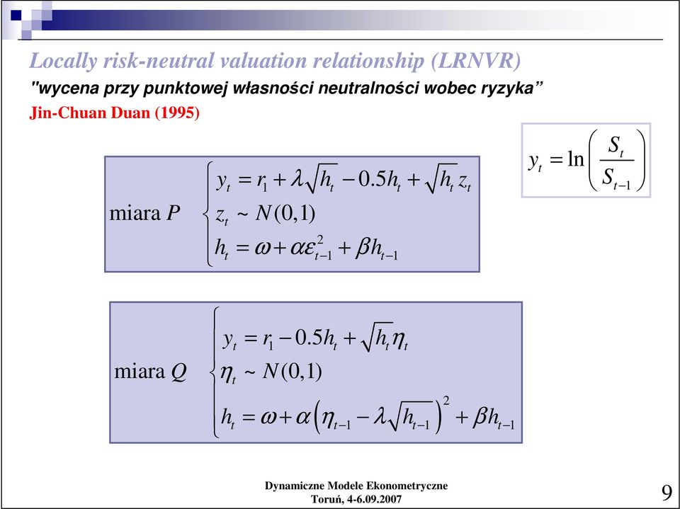 y = r + λ h.