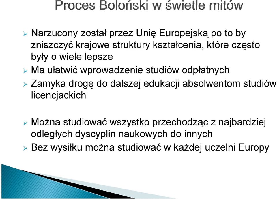 dalszej edukacji absolwentom studiów licencjackich Można studiować wszystko przechodząc z
