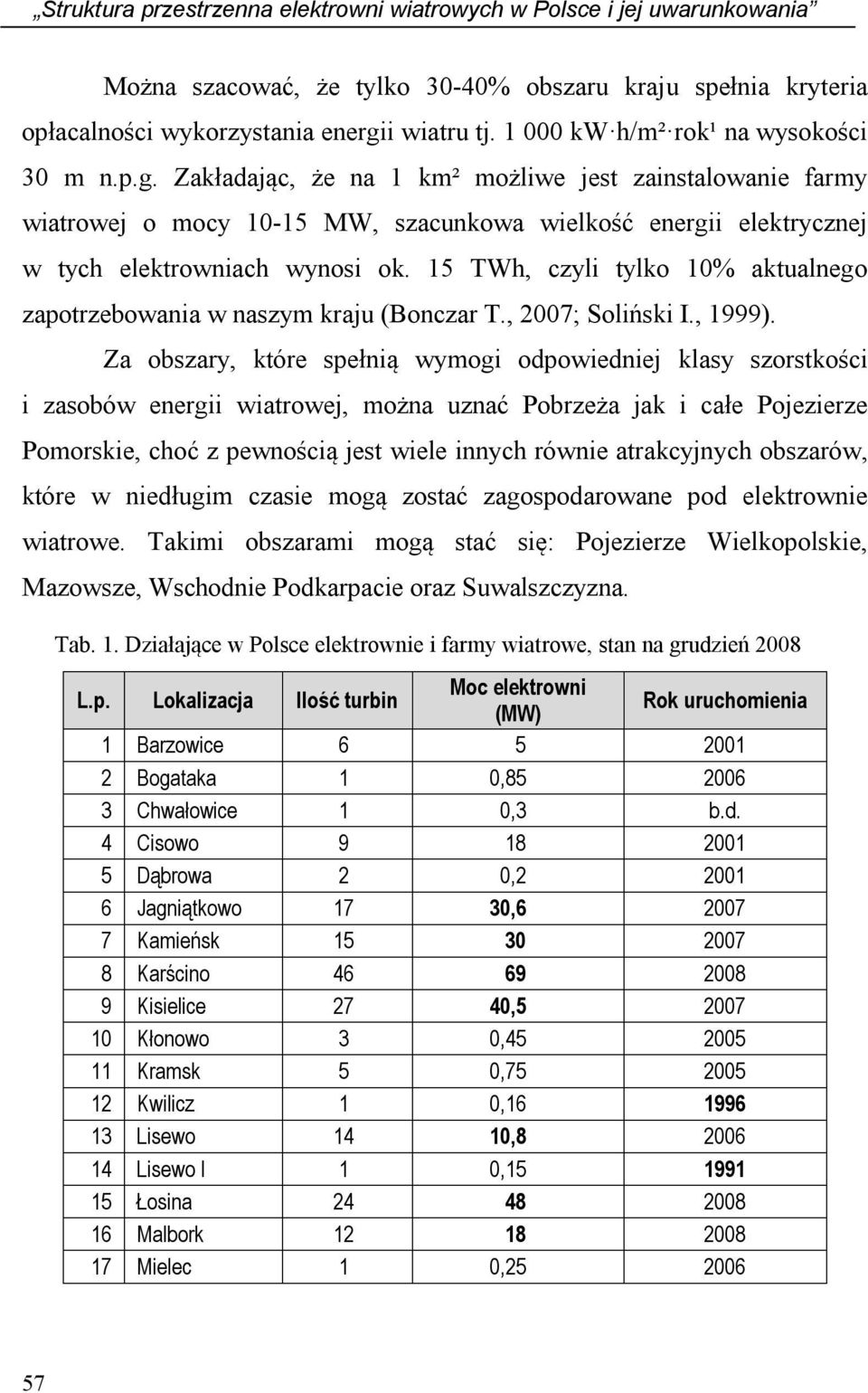 Zakładając, że na 1 km² możliwe jest zainstalowanie farmy wiatrowej o mocy 10-15 MW, szacunkowa wielkość energii elektrycznej w tych elektrowniach wynosi ok.