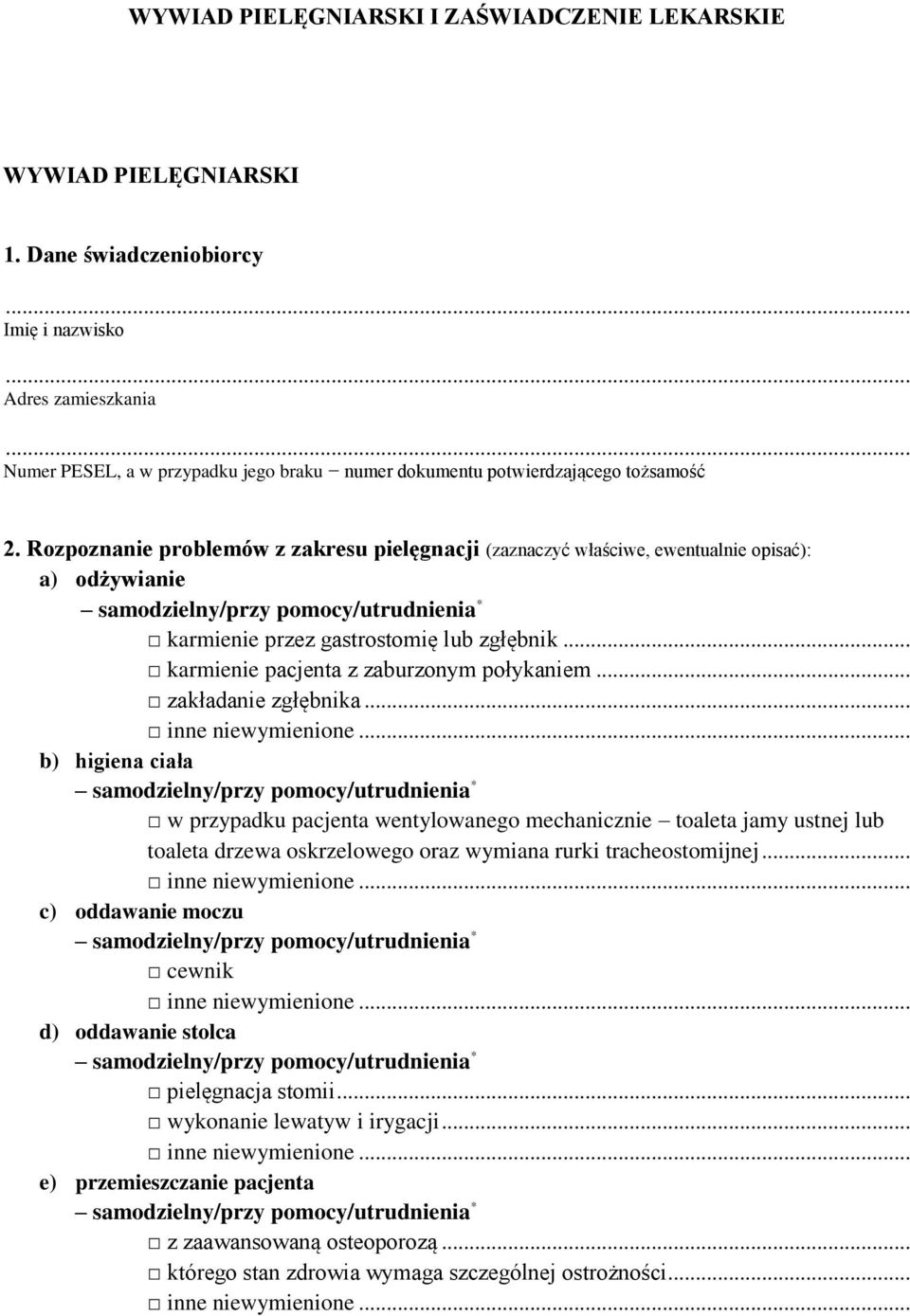 .. karmienie pacjenta z zaburzonym połykaniem... zakładanie zgłębnika.