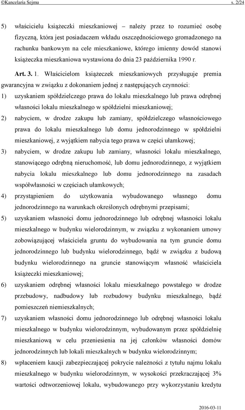 imienny dowód stanowi książeczka mieszkaniowa wystawiona do dnia 23 października 19