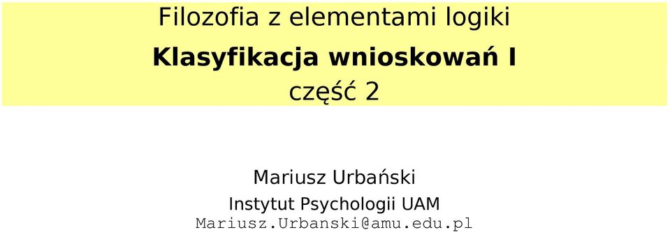 Mariusz Urbański Instytut