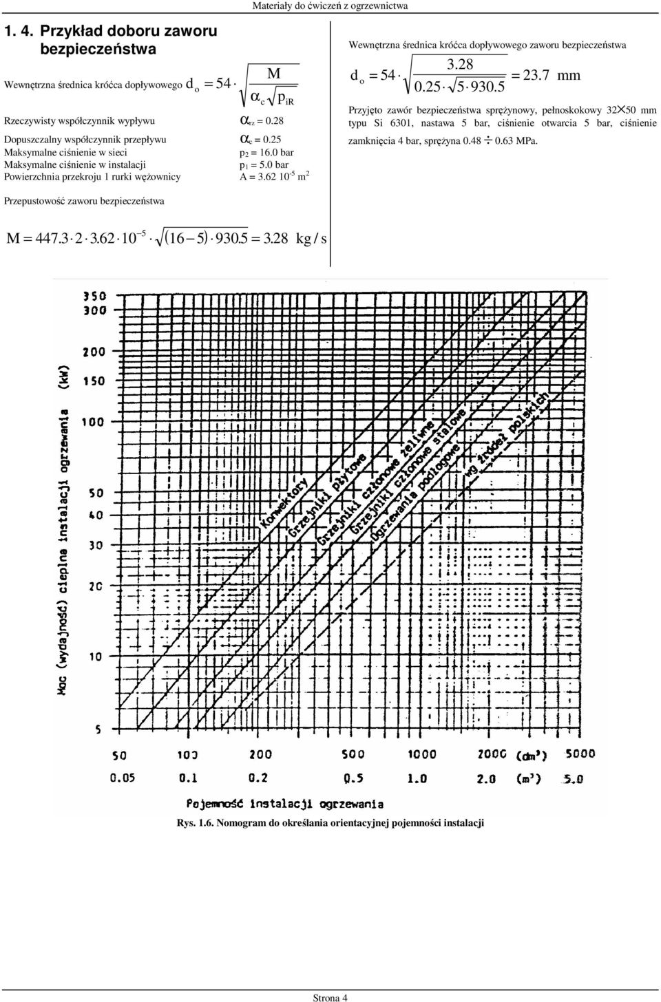 62 0-5 m 2 α c M ir Wewnętrzna średnica króćca doływowego zaworu bezieczeństwa.28 d o 54 2.7 mm 0.25 5 90.