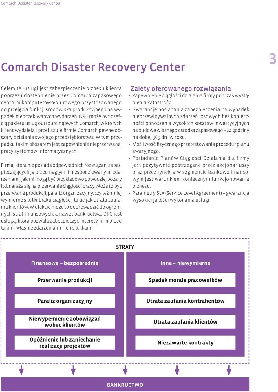 DRC może być częścią pakietu usług outsourcingowych Comarch, w których klient wydziela i przekazuje firmie Comarch pewne obszary działania swojego przedsiębiorstwa.