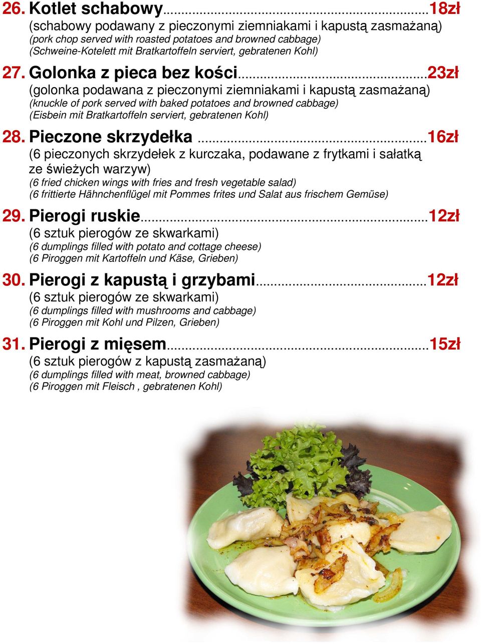 Golonka z pieca bez kości.