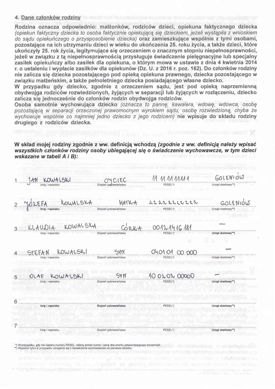 roku 2ycia, a tak2e dzieci, ktore ukofczyty 25.