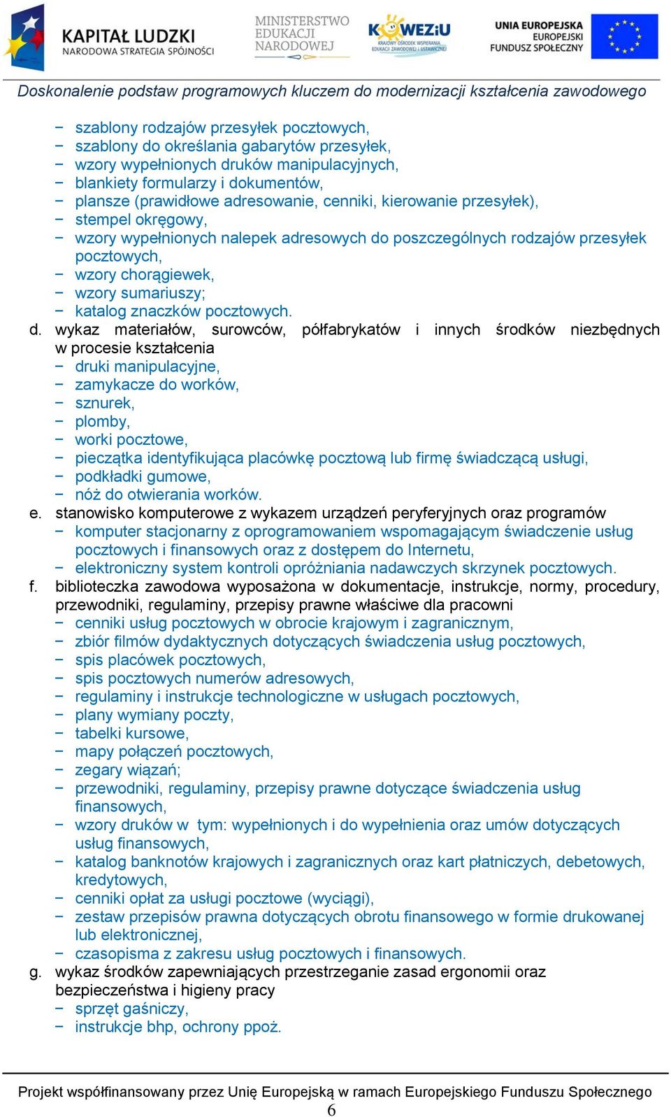 pocztowych. d.