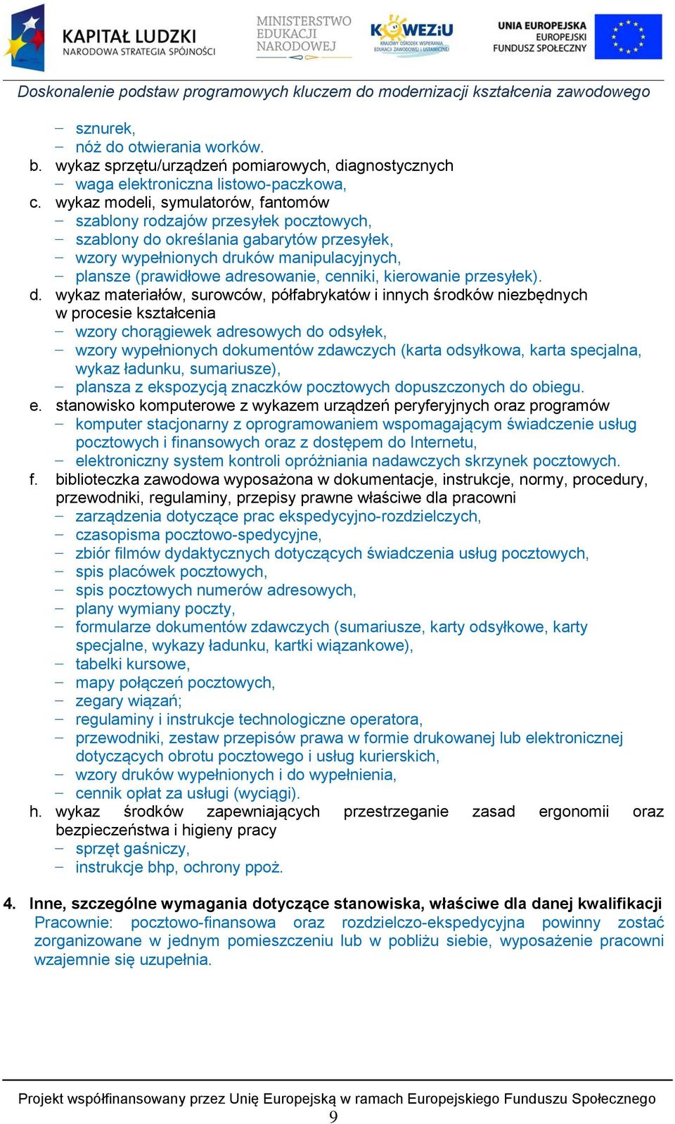 cenniki, kierowanie przesyłek). d.