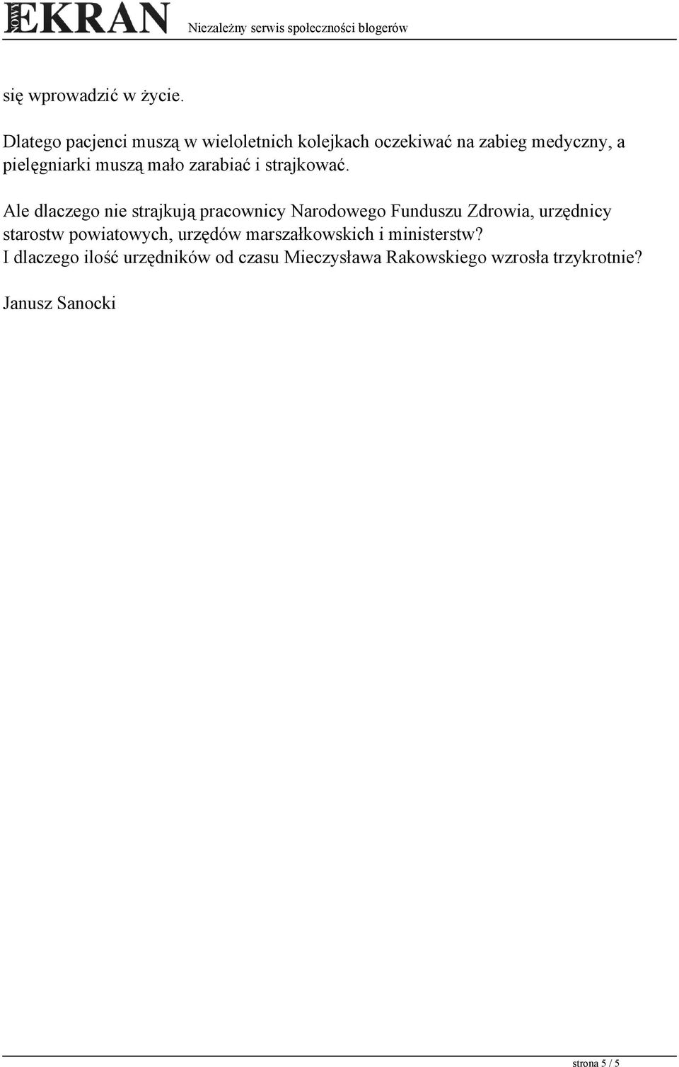 strajkować.
