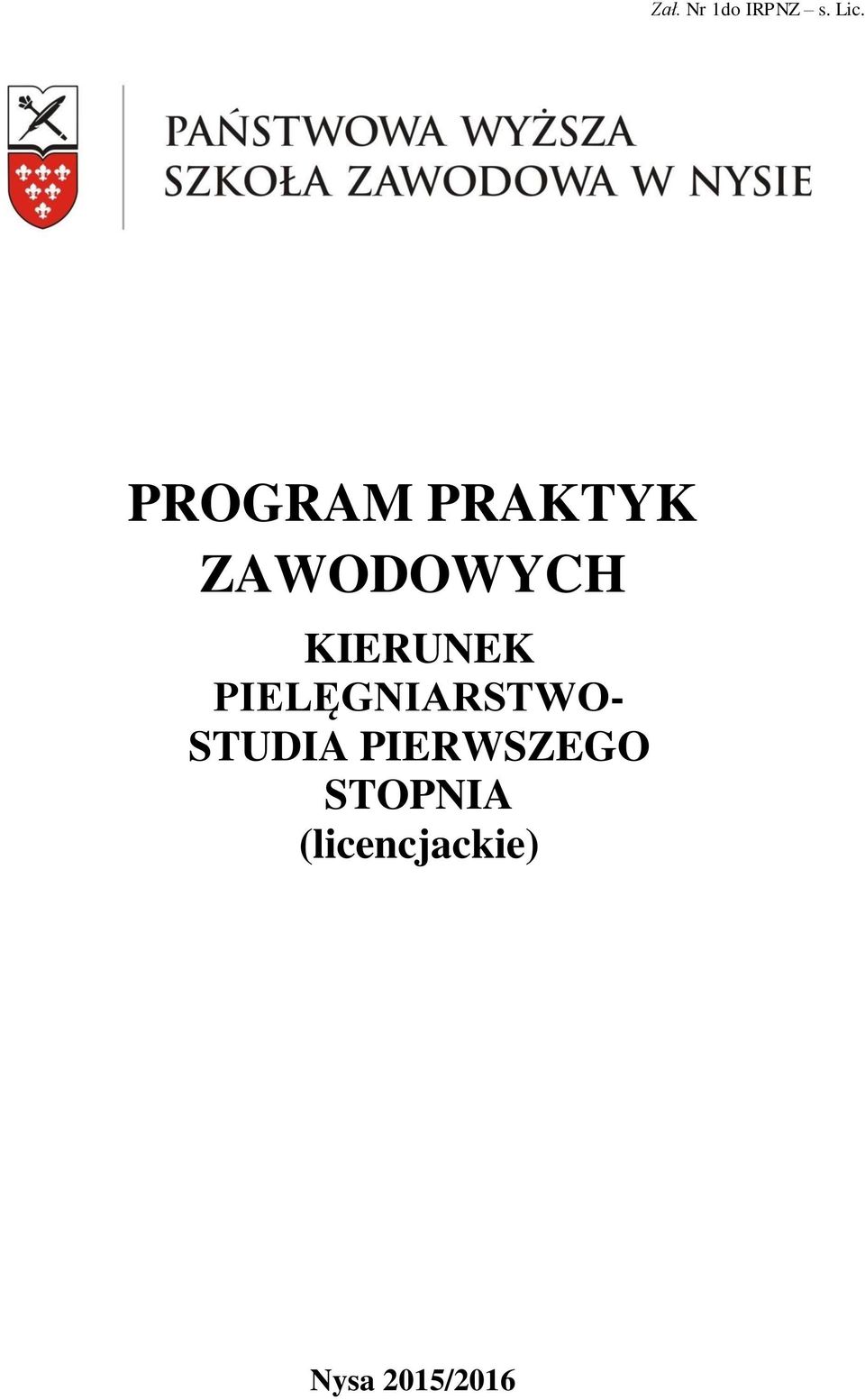 STUDIA PIERWSZEGO STOPNIA