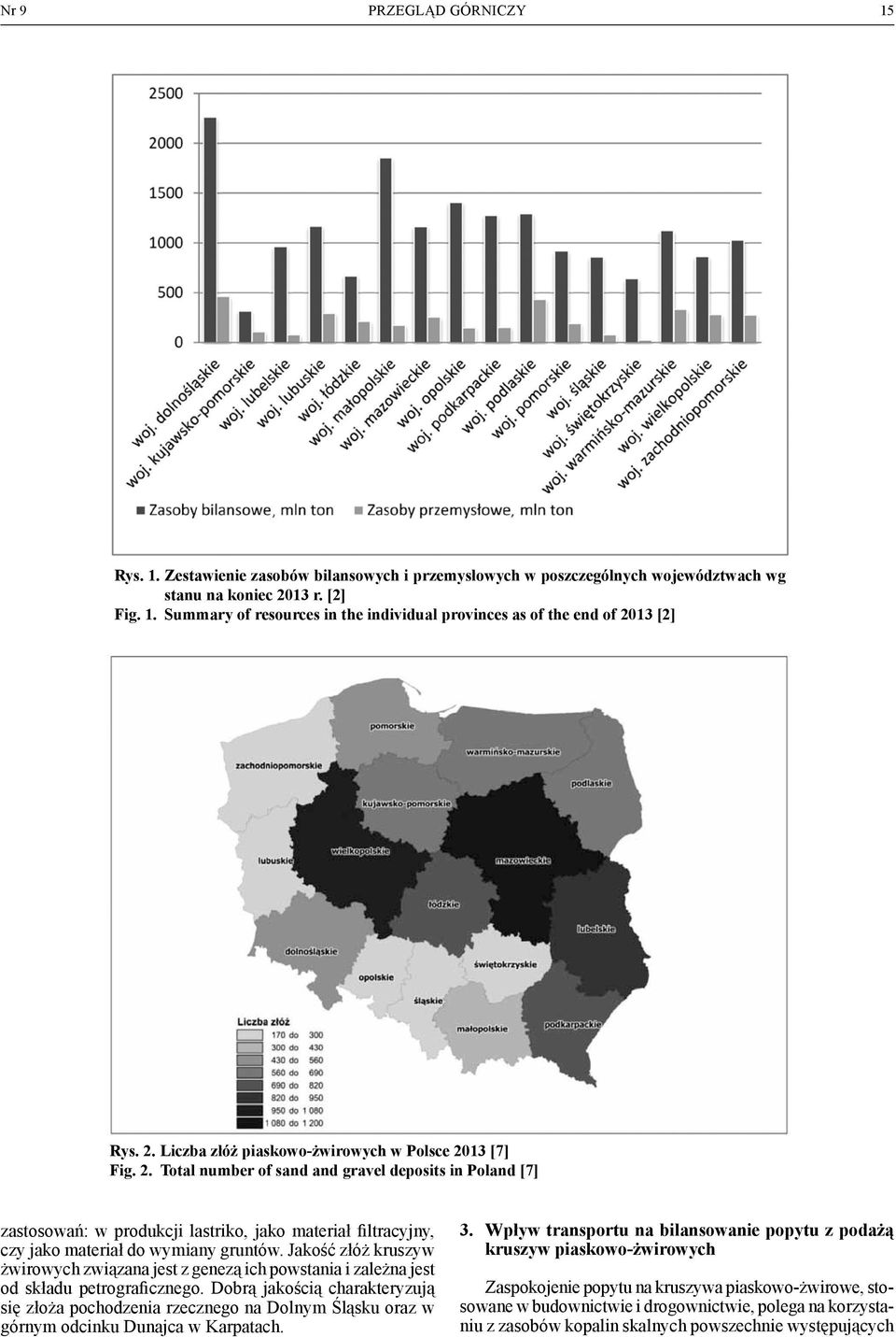 Jakość złóż kruszyw żwirowych związana jest z genezą ich powstania i zależna jest od składu petrograficznego.