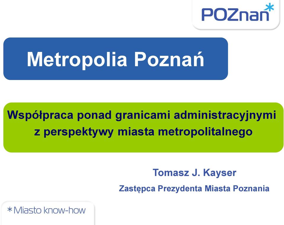 perspektywy miasta metropolitalnego