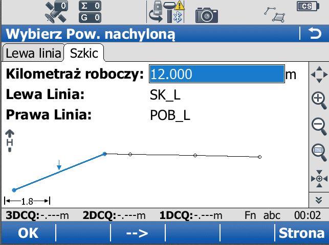 Model Konturowy Model Drogowy do tyczenia w