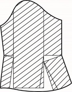 Przykładowe zadanie 4. Na rysunku przedstawiono konstrukcję kołnierza A. szalowego. B. wykładanego. C. koszulowego krojonego ze stójką. D. koszulowego wszywanego do stójki. Odpowiedź prawidłowa: D.