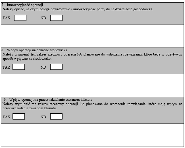 W przypadku odpowiedzi TAK, należy wymienić ten zakres rzeczowy operacji lub planowane do wdrożenia rozwiązania, które stanowią o innowacyjności operacji i budują przewagę konkurencyjną.