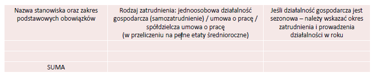 VIII. WSKAZANIE PLANOWANYCH DO UTWORZENIA MIEJSC PRACY.