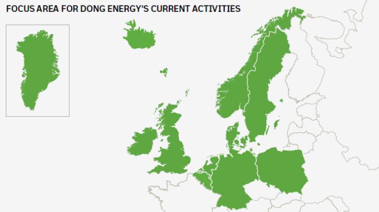 DONG Energy dominujący podmiot rynku duńskiego Do 2010 jedyny fizyczny dostawca gazu na rynek duński (kupno z M. Północnego całego produkowanego duńskiego gazu).