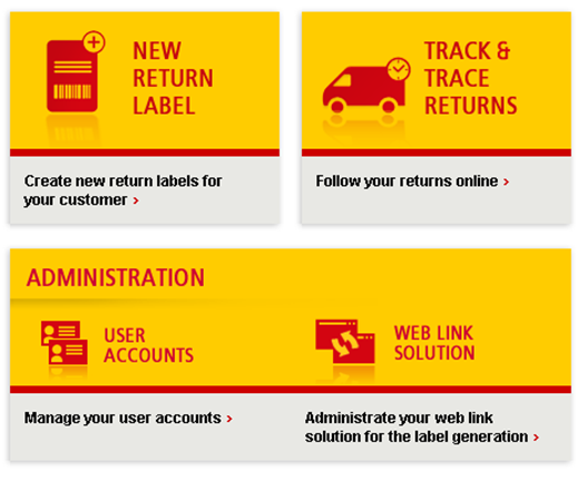 DHL Easy Return Portal New Return Label Łatwe tworzenie etykiet zwrotnych z automatyczną wysyłką na adres e-mail (etykieta z instrukcją dla Twojego Klienta).