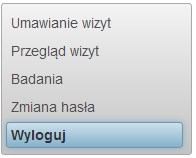 W przypadkach innych niż opisane powyżej proszę kontaktować się z rejestracją przychodni. Zakładka [kontakt] nad menu pacjenta.