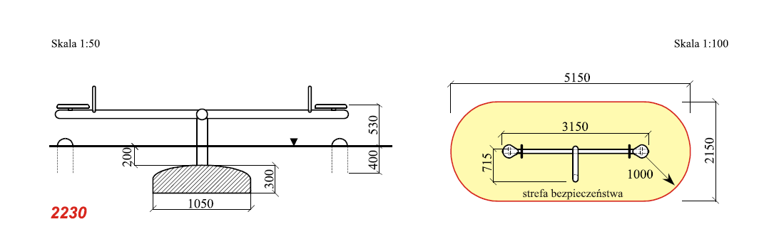 Załącznik nr 4 Opis: Podpora huśtawki wykonana z rury φ 114,3x4 mm.