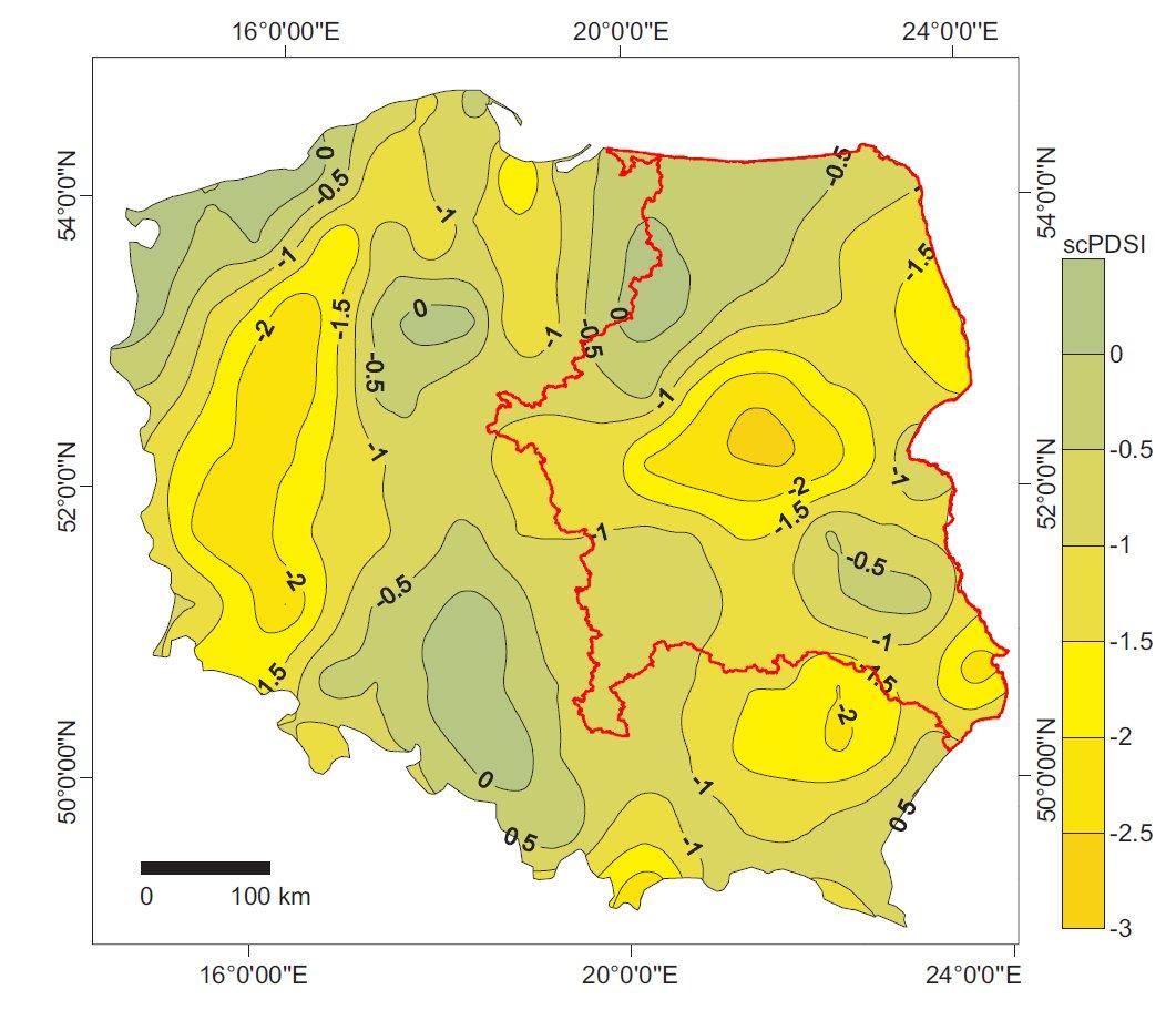 2009) Rysunek 32 Zmienność przestrzenna średniej wieloletniej wartości