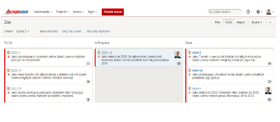 NARZĘDZIA DLA SCRUM JIRA SCRUM -