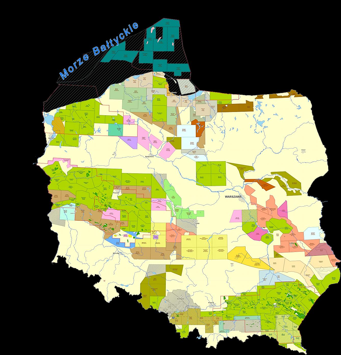 PGNiG s concessions for shale gas exploration Wejherowo