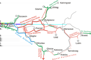 Rys 3. Kanał lateralny Fossa Silesiana propozycją pierwszego kroku programu rozwoju sieci dróg wodnych w Polsce.