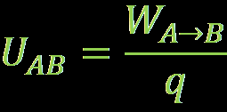 Napięcie elektryczne Napięcie U AB między dwoma punktami przewodnika równe jest ilorazowi pracy W A B (wykonanej przez siły pola