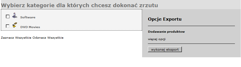 W tym miejscu należy zwróć uwagę na komunikat na temat kompresji Zip.