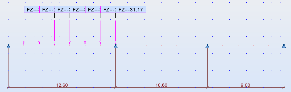 Przęsło 01 l 011,8 m g 010,85 (700+100 l 01)0,85(700 +100 1,8)1,67 10 k 1,67.