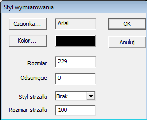 Lewy Prawy a. Wybierz, aby zmienić położenie danego wymiaru b. Wybierz. Kursorem myszki przenieś pierwszy punkt końcowy wymiaru. c. Wybierz. Kursorem myszki przenieś drugi punkt końcowy wymiaru. d. Wybierz i w pojawiającym się oknie dialogowym Wprowadź dane, możesz wprowadzić tekst lub wymiar.