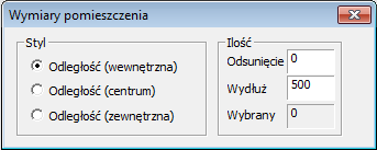 3. Kliknij położenie, w którym ma znajdować sie tekst. Wymiar automatyczny Wyświetla wymiar wybranych ścian. 1. Z paska menu wybierz Rysuj Wymiar automatyczny 2.